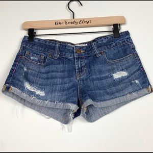 Pink | Victoria's Secret Distressed Jean Shorts